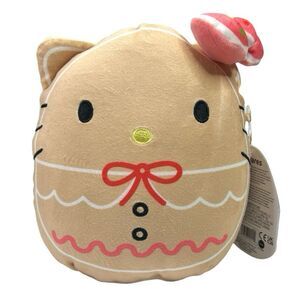 Squishmallows / KellyToy x Sanrio Christmas Hello Kitty 8” Gingerbread Plush